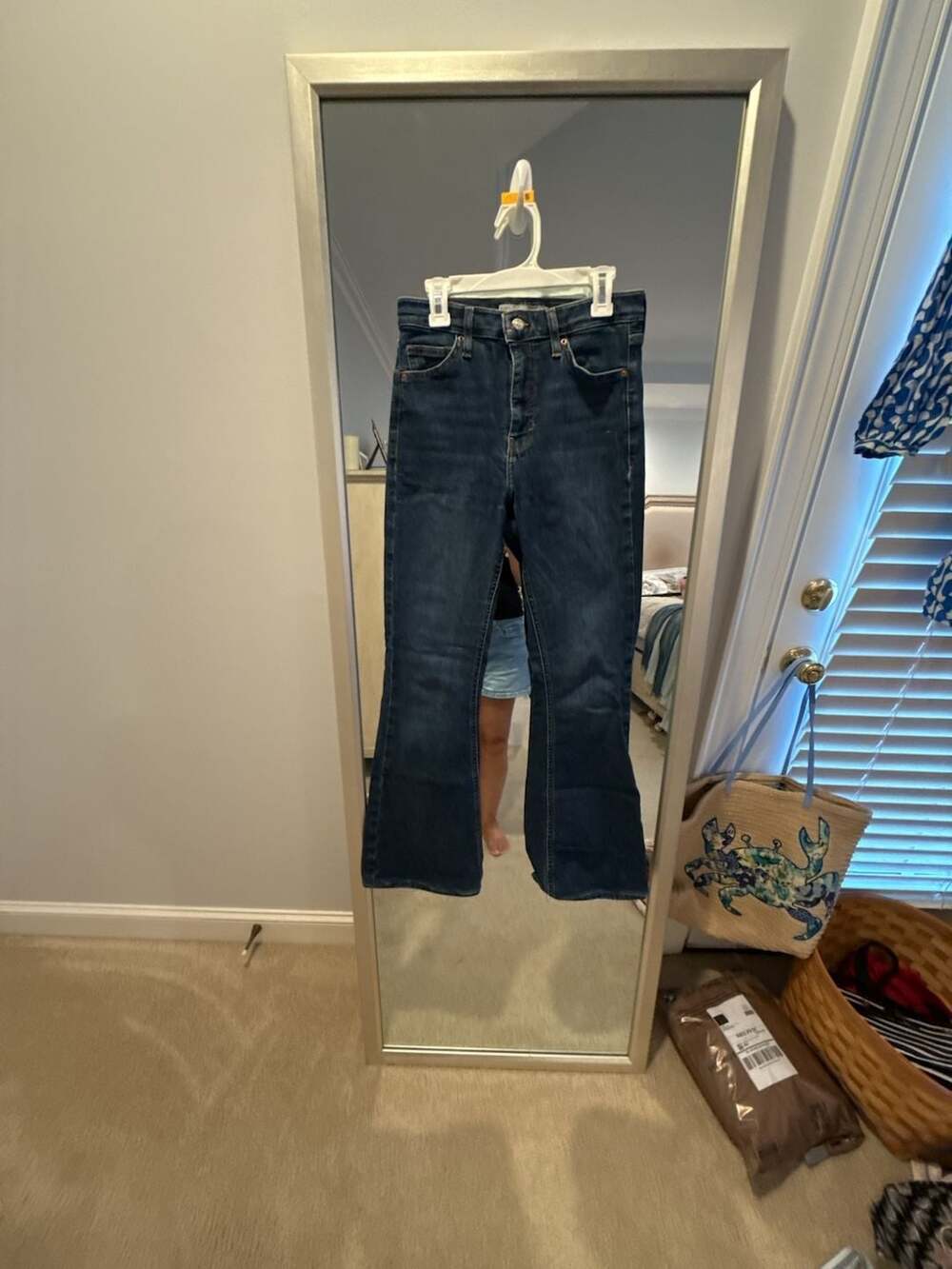 Topshop Moto Jamie Flare Jeans Dark Wash Size 28x30